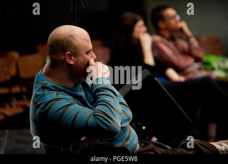 Die 'Bezette Stad/Ville Occupée 'theater Produktion aus der KVS, Koninklijke Vlaamse Schouwburg, unter der Leitung von Ruud Gielens (Belgien, 23.02.2010) Stockfoto