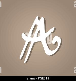 Buchstaben A Vintage grunge Fonts. Im gotischen Stil schreiben. Vector Illustration. Stock Vektor