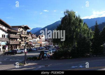 Bayerische themed Stadt Leavenworth, Washington Stockfoto