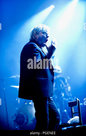 Belgische Sänger Arno im Konzert in der Crammerock Festival in Stekene (Belgien, 07/09/2013) Stockfoto