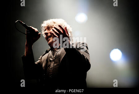 Konzert des Belgischen rock Sänger Arno seinen 65. Geburtstag feiert in seiner Geburt Stadt Ostend (Oostende, 22/05/2014) Stockfoto