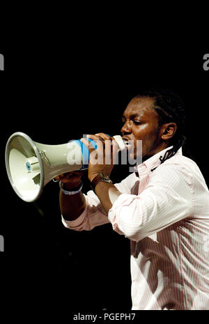 Belgische/Kongolesischen rapper Baloji am Nuits du Botanique in Brüssel (Belgien, 17.05.2010) Stockfoto