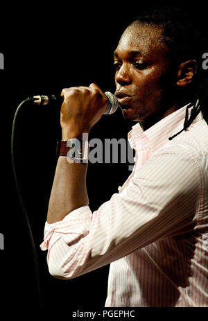 Belgische/Kongolesischen rapper Baloji am Nuits du Botanique in Brüssel (Belgien, 17.05.2010) Stockfoto