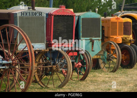 Antike Traktoren, große Oregon Dampf-Up, antike Powerland, Brooks, Oregon Stockfoto