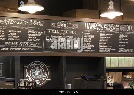 Erste Starbucks Store, Seattle, Washington, USA Stockfoto