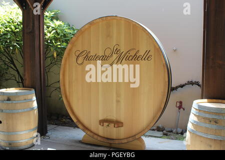 Chateau Ste. Michelle, des Staates Washington älteste Weinkellerei, in Woodinville, in Washington, in der Nähe von Seattle entfernt. Stockfoto