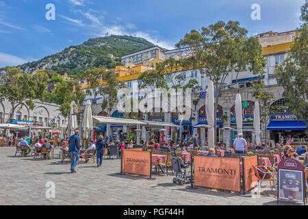 Grand Casemates Square, Kronkolonie Gibraltar Stockfoto