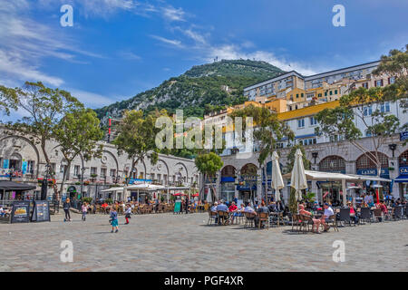 Grand Casemates Square, Kronkolonie Gibraltar Stockfoto