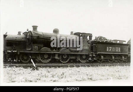 Ehemalige Caledonian Railway 34 Klasse 2-6-0 Dampflok wie LMS in 17801 pre-1928 Lackierung Stockfoto