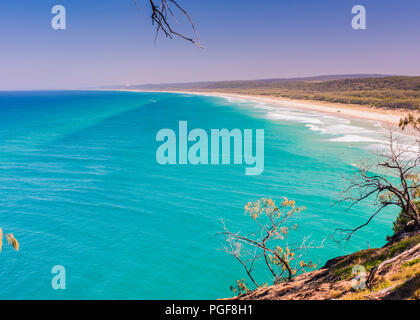 Schöne Aqua Blue Waters off North Stradbroke Island, Queensland, Australien Stockfoto