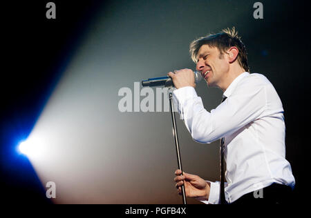 Belgischen Band Clouseau Durchführen ihrer De Laatste Ronde Konzert im Sportpaleis Antwerpen (Belgien, 17/12/2010) Stockfoto