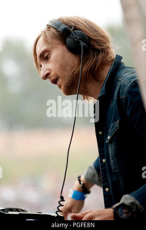 Der französische DJ David Guetta im Tomorrowland techno Festival in De Schorre, Ausleger (Belgien, 25/07/2010) Stockfoto