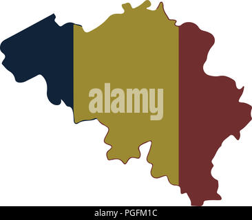 Dies ist eine Abbildung der Belgien mit meiner grafischen Stil. Es kann sehr nett sein, wenn Sie eine geografische Thema zu illustrieren wollen. Stockfoto