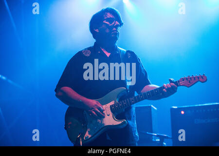 Turin Italien. 25. August 2018. Die englische Rockband ECHO & BUNNYMEN führt live auf der Bühne Spazio 211 während der "Heutige Festival 'Credit: Rodolfo Sassano/Alamy leben Nachrichten Stockfoto