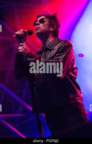 Turin Italien. 25. August 2018. Die englische Rockband ECHO & BUNNYMEN führt live auf der Bühne Spazio 211 während der "Heutige Festival 'Credit: Rodolfo Sassano/Alamy leben Nachrichten Stockfoto