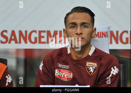 Mailand, Italien. 26 Aug, 2018. Simone Edera (Torino FC) während der Serie A TIM Fußballspiel zwischen FC Internazionale Milano und Torino FC im Stadio Giuseppe Meazza am 26 August, 2018 in Mailand, Italien. Quelle: FABIO UDINE/Alamy leben Nachrichten Stockfoto