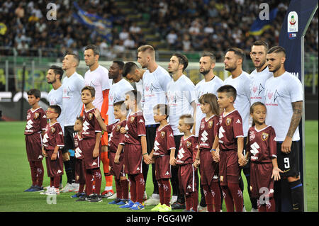 Mailand, Italien. 26 Aug, 2018. Mannschaft FC Internazionale während der Serie A TIM Fußballspiel zwischen FC Internazionale Milano und Torino FC im Stadio Giuseppe Meazza am 26 August, 2018 in Mailand, Italien. Quelle: FABIO UDINE/Alamy leben Nachrichten Stockfoto