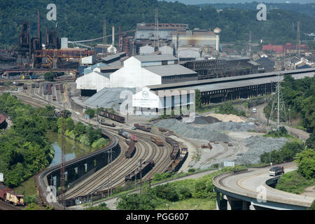 US STEEL CORPORATION EDGAR THOMSON ANLAGE MONONGAHELA RIVER BRADDOCK ALLEGHENY COUNTY PENNSYLVANIA USA Stockfoto