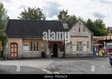 Bradford-on-Avon Railway Station, Bradford on Avon, Wiltshire, England, Großbritannien Stockfoto