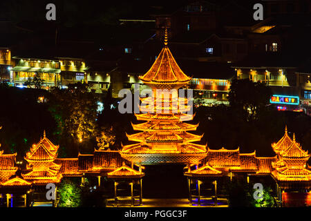 Zhaoxing Dorf, Provinz Guizhou, VR China, Volksrepublik China, China Stockfoto