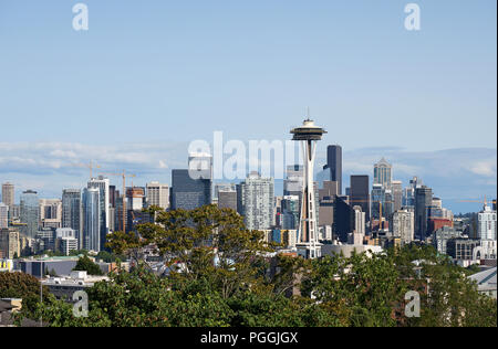 Seattle Skyline von Kerry Park, Seattle, Washington, USA Stockfoto