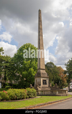 Victoria Obelisk in Royal Victoria Park, Badewanne 25-08-2018 getroffen Stockfoto