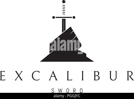 Excalibur vektor Logo Image Stock Vektor