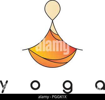 Yoga vektor Logo Image Stock Vektor