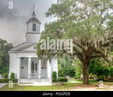 Schönen alten südlichen Presbyterianischen Kirche - im Lowcountry entfernt - edisto Island South Carolina Usa - 1831 erbaut - im Jahr 1685 gegründet Stockfoto