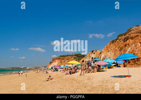 Praia da Falésia Strand in der Nähe von Albufeira, Algarve, Portugal Stockfoto