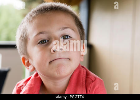 Fünf Jahre alten Jungen, Mt, USA Stockfoto