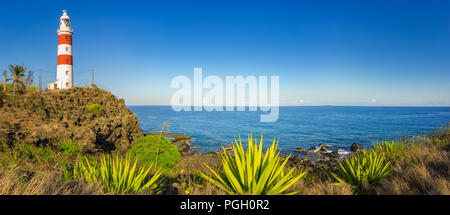 Pointe aux Höhlen auch als Albion Leuchtturm bekannt. Panorama. Mauritius Stockfoto