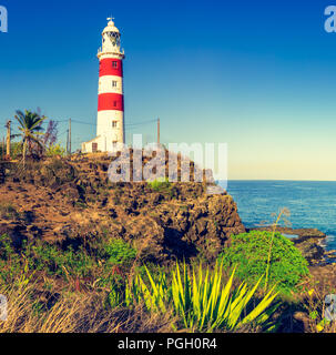 Pointe Aux Höhlen auch bekannt als Albion Leuchtturm. Mauritius Stockfoto