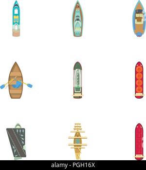 Beiboot Symbole, Cartoon Stil Stock Vektor