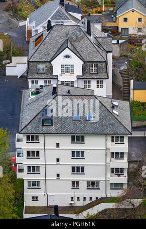 Wohnhaus von oben Stockfoto