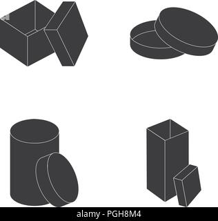 Beige, schwarz, Box, Boxen, Karton, Fall, Kreis, Sammlung, Cube, Dekoration, Design, Fabrik, Rahmen, Icon, Illustration, isoliert, Deckel, Licht, Logo, Verpackung, Verpackungen, Papier, Gebäck, Kunststoff, Set, Form, Shell, Zeichen, Quadrat, Stil, Symbol, Rohr, Vector, Web, Umhüllung, Vektor, Vektoren, Stock Vektor
