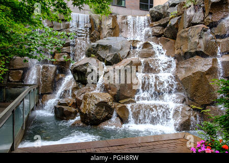 Wasserfall Garten Park, Pioneer Square, Seattle, USA Stockfoto