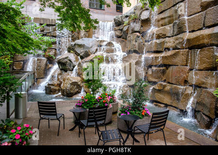 Wasserfall Garten Park, Pioneer Square, Seattle, USA Stockfoto