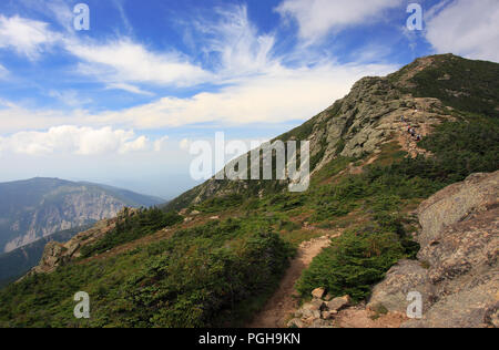 Mount Lincoln Trail auf Franken Ridge Traverse, Mount Lafayette, in New Hampshire, USA Stockfoto