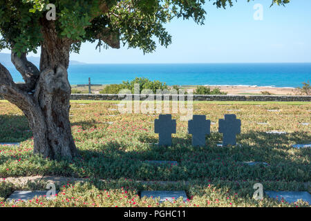 Deutscher Soldatenfriedhof Maleme, Kreta Stockfoto