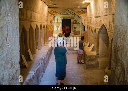 Bet Guvrin Sidonian Grabkammer Wand detail, Israel - 1. Stockfoto