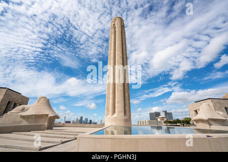 KANSAS CITY, MO - 20. JUNI 2018: Kansas City Weltkrieg Liberty Memorial und Museum 1926 gebaut Stockfoto