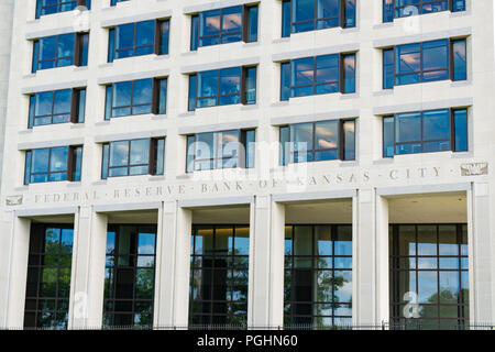 KANSAS CITY, MO - Juni 20, 2018 : Äußeres der Kansas City Federal Reserve Bank Gebäude in Kansas City, Missouri Stockfoto
