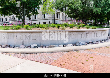 Zeichen außerhalb des Obersten Gerichtshofes von Illinois Stockfoto