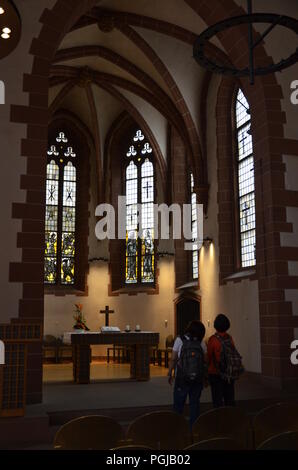 Berühmte Alte Nikolaikirche in Frankfurt Stockfoto