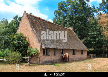 Altes Bauernhaus in Bokrijk, Belgien Stockfoto