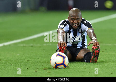 Udine, Italien, 26. August 2018. Caetano De Souza Santos Samir (Udinese) reagiert während des Fußballspiels zwischen Udinese und Sampdoria bei Dacia Arena. foto Simone Ferraro/Alamy leben Nachrichten Stockfoto