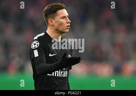 Julian Draxler (PSG)., Geste, Aktion, single Bild, Single Cut Motiv, halb Bild, halb Abbildung. Bayern Munich-Paris Saint Germain 3-1, Fußball Champions League, Gruppenphase, am 05.12.2017. ALLIANZAREN A. Verwendung weltweit Stockfoto