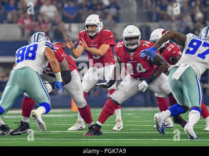 August 26, 2018: Arizona Cardinals Quarterback SAM Bradford #9 startet während einem preseason NFL Football Spiel zwischen den Arizona Cardinals und den Dallas Cowboys bei AT&T Stadium in Arlington, TX Arizona besiegte Dallas 27-3 Albert Pena/CSM Stockfoto