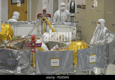 In Pasadena, Kalifornien. 27 Aug, 2018. Mars Rover Mission arbeiten Wissenschaftler und Ingenieure an verschiedenen Teilen des Mars Rover 2020 Agentur Jet Propulsion Laboratory Montag. Foto von Gene Blevins/LA DailyNews/SCNG/ZumaPress Credit: Gene Blevins/ZUMA Draht/Alamy leben Nachrichten Stockfoto